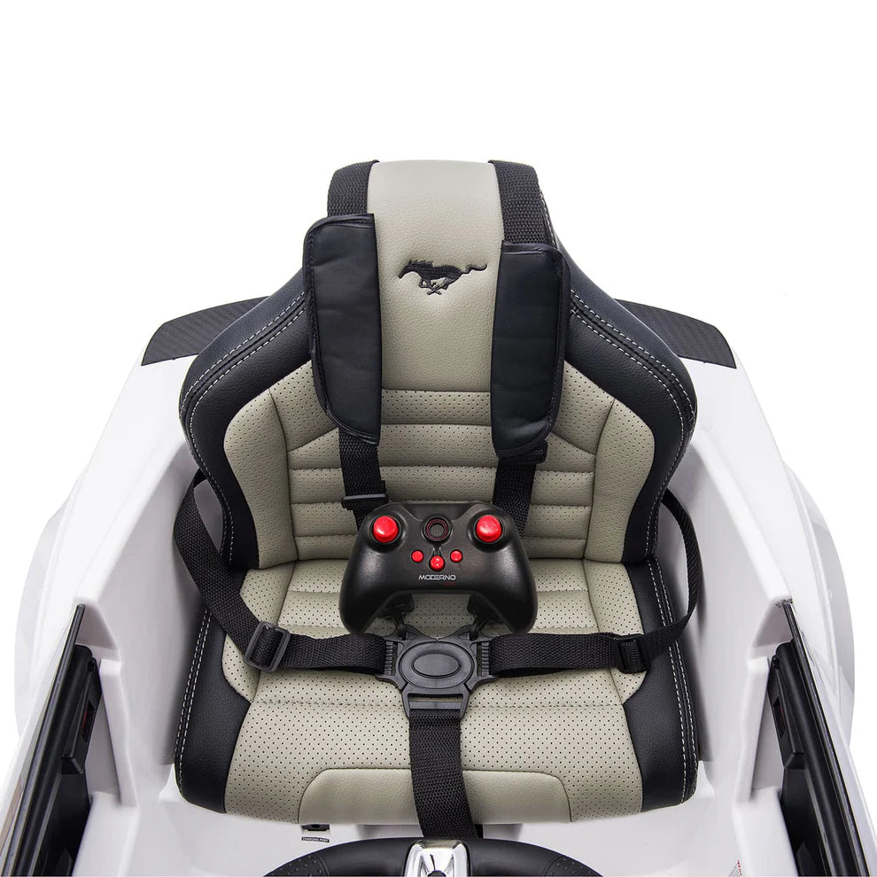 Carro Eléctrico Infantil Ford Mustang GT Custom Edition 24V con Control Remoto Gris– Edición de Premium