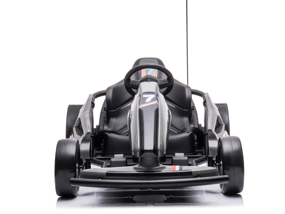 Go-Kart Eléctrico Infantil TREKCAR 24V con Función DRIFT Color Gris – Edición Estándar y Premium