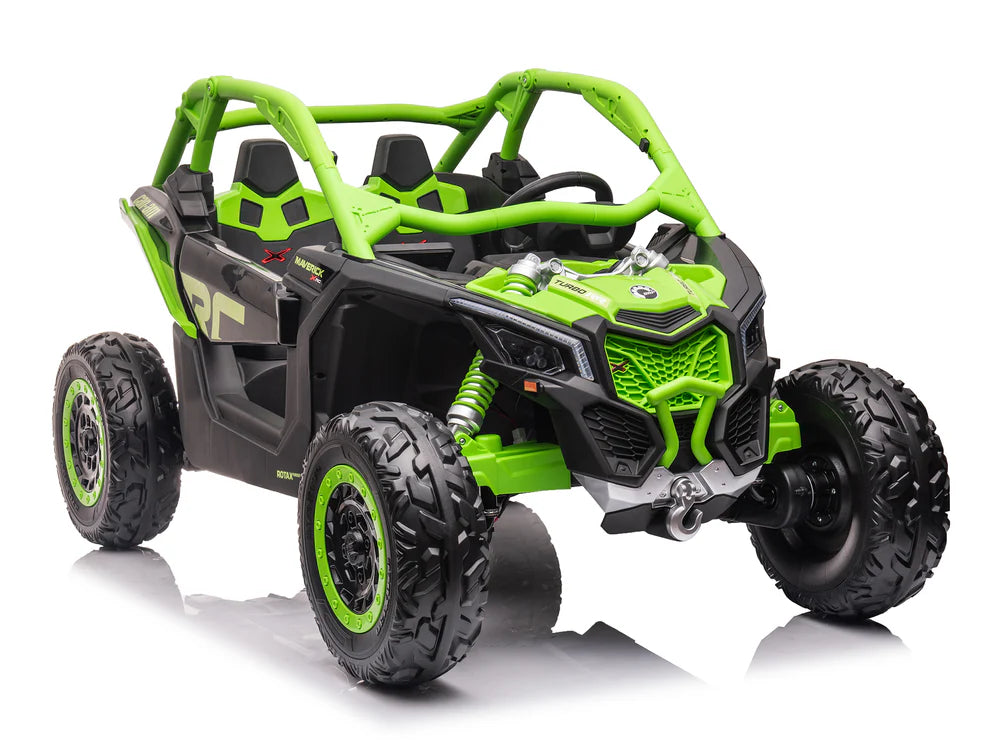 Carro Eléctrico Infantil Can-Am Maverick X3 24V Verde – Buggy de 2 Plazas con Control Remoto