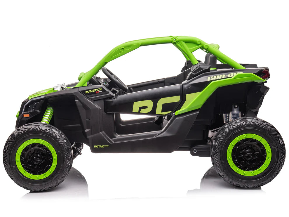 Carro Eléctrico Infantil Can-Am Maverick X3 24V Verde – Buggy de 2 Plazas con Control Remoto