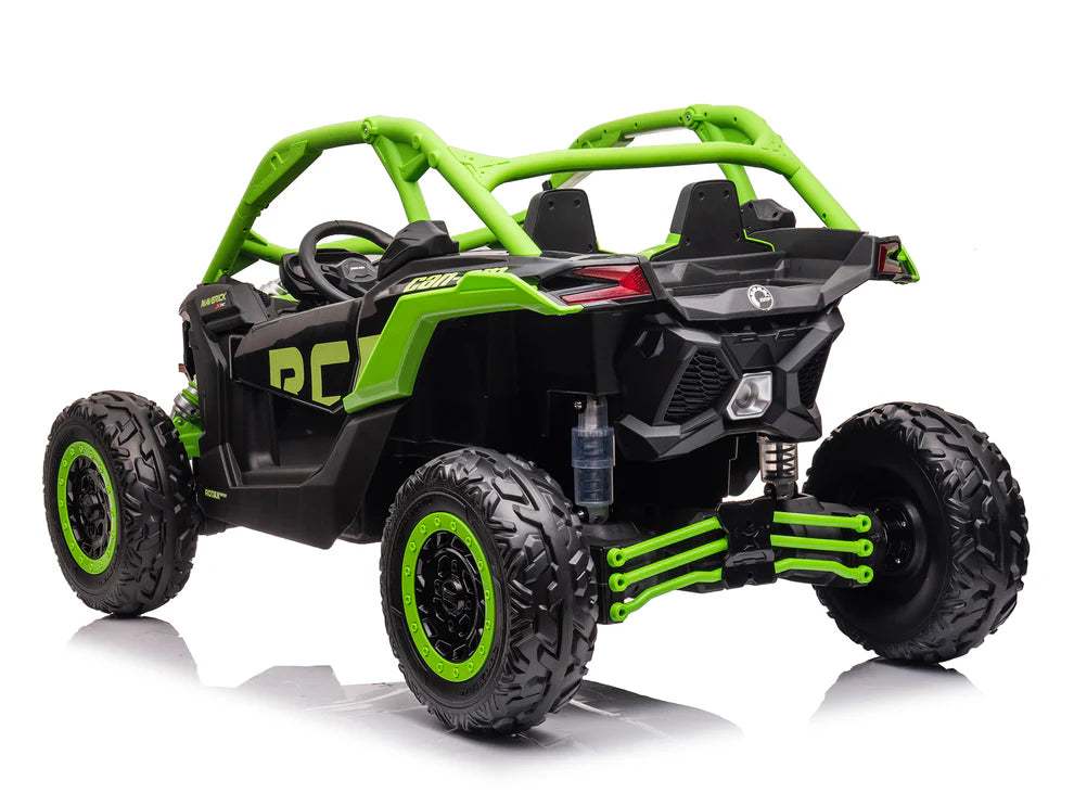 Carro Eléctrico Infantil Can-Am Maverick X3 24V Verde – Buggy de 2 Plazas con Control Remoto