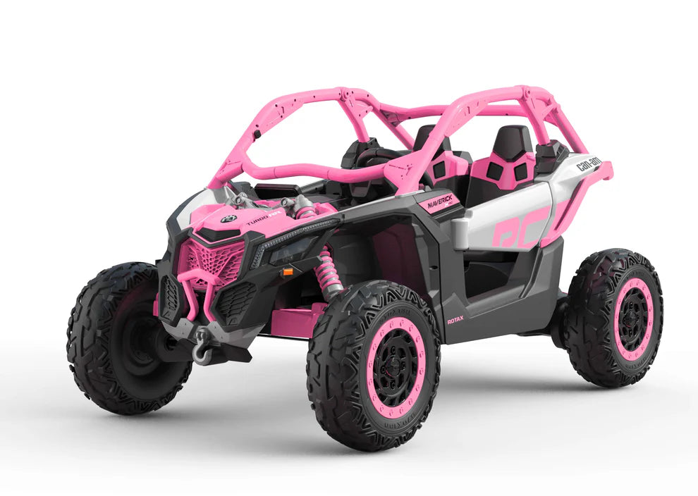 Carro Eléctrico Infantil Can-Am Maverick X3 24V Rosa – Buggy de 2 Plazas con Control Remoto