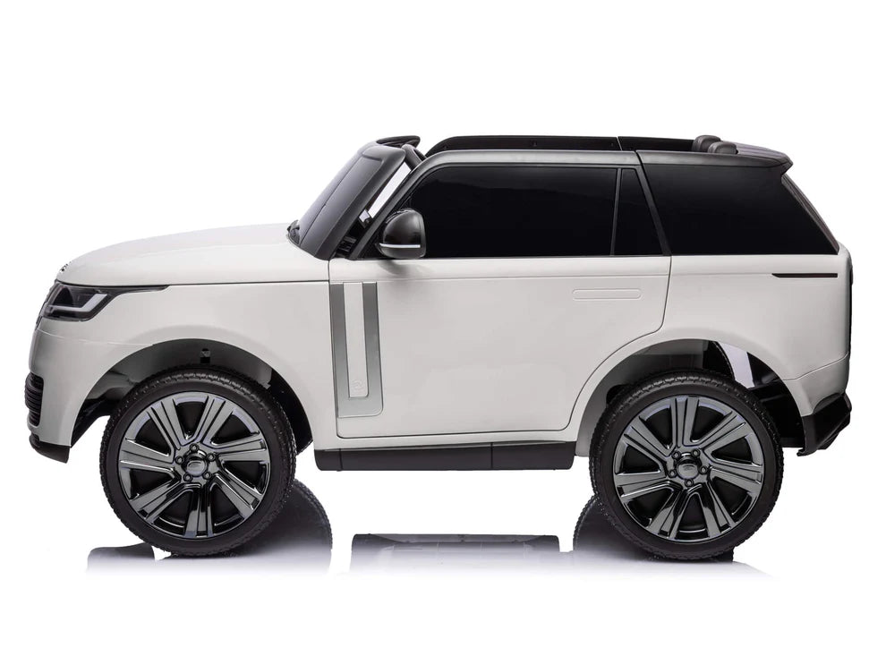 Carro Eléctrico Infantil Land Rover 24V con Control Remoto Blanco – Edición Estándar y Premium