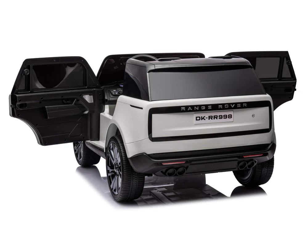 Carro Eléctrico Infantil Land Rover 24V con Control Remoto Blanco – Edición Estándar y Premium