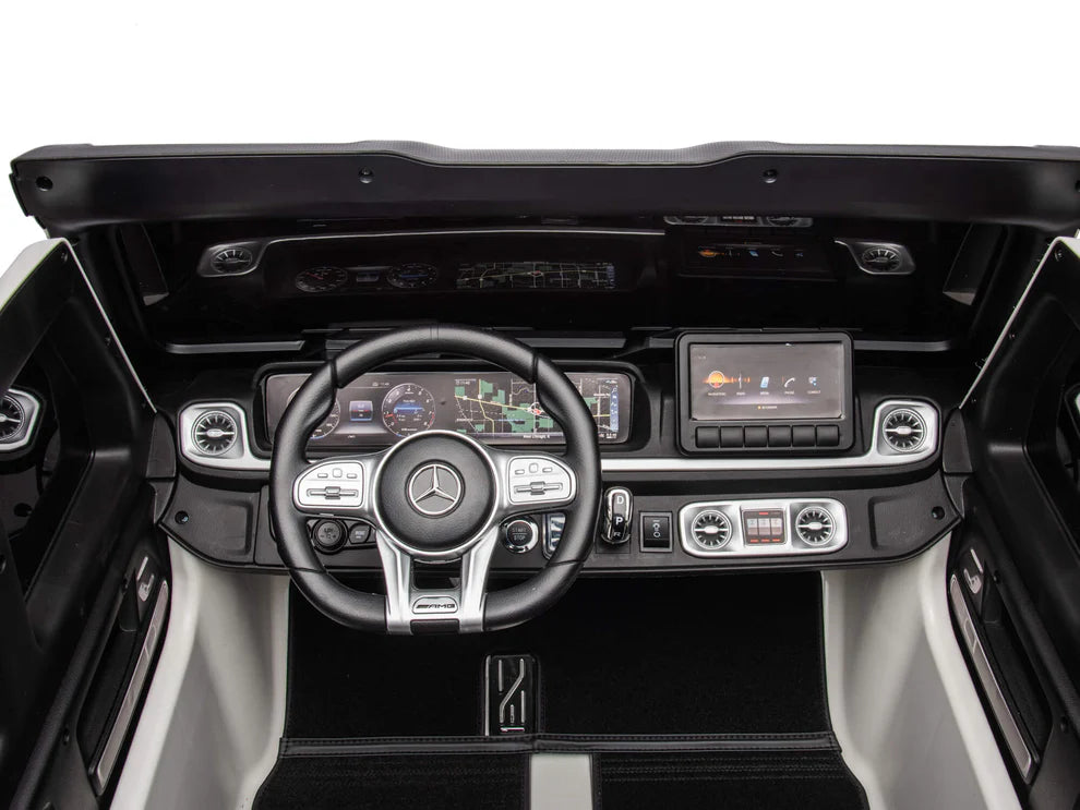 Mercedes-AMG G63 24V 2 Asientos con Control Remoto y Pantalla – Blanco