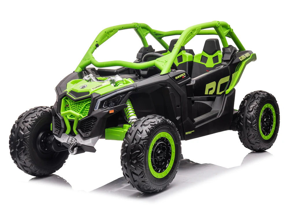 Carro Eléctrico Infantil Can-Am Maverick X3 24V Verde – Buggy de 2 Plazas con Control Remoto