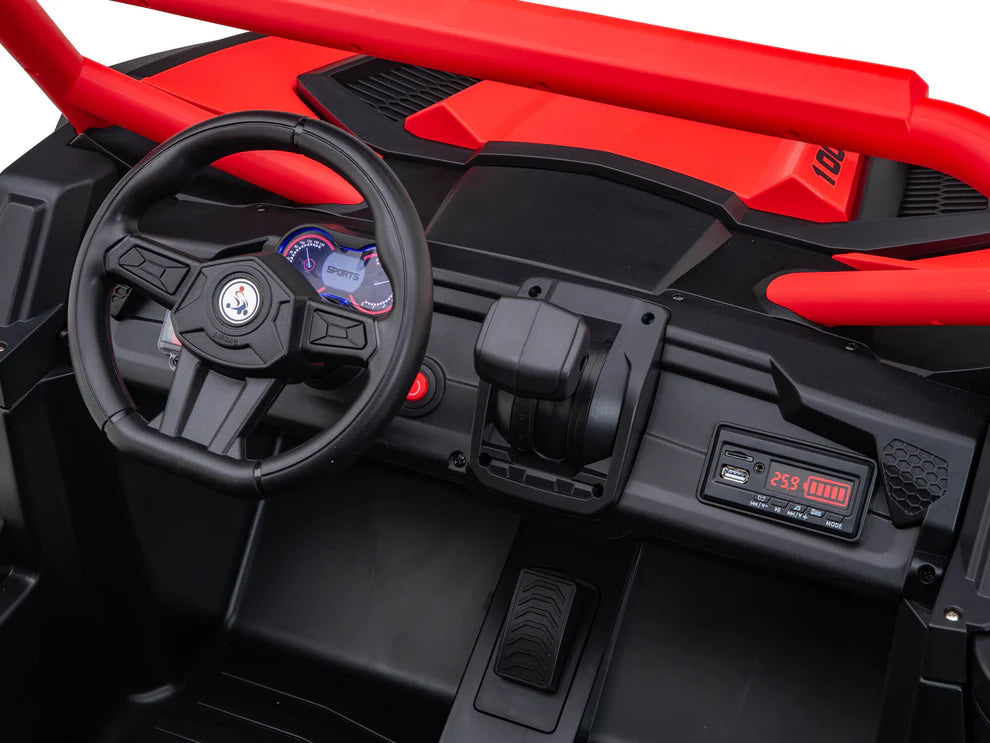 24V Ridington Max-R Buggy Todo Terreno 4x4 con Control Remoto – Rojo