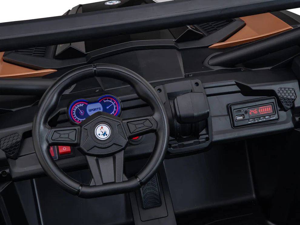 24V Ridington Max-R Buggy Todo Terreno 4x4 con Control Remoto – Negro