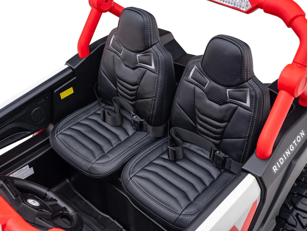 24V Ridington Max-R Buggy Todo Terreno 4x4 con Control Remoto – Rojo/Blanco