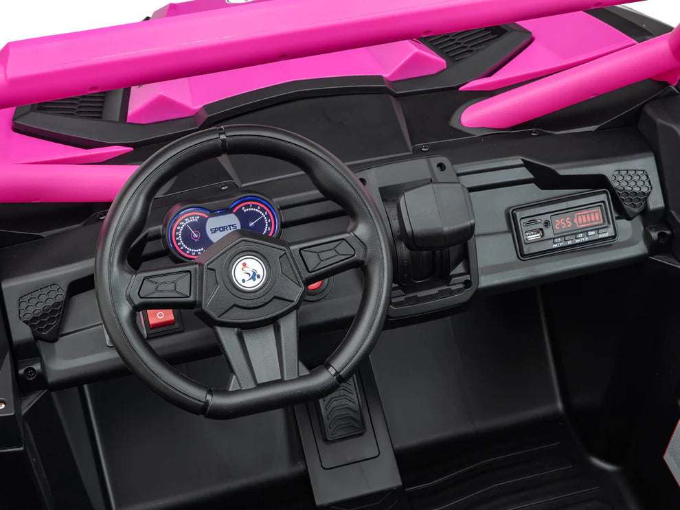 24V Ridington Max-R Buggy Todo Terreno 4x4 con Control Remoto – Rosa