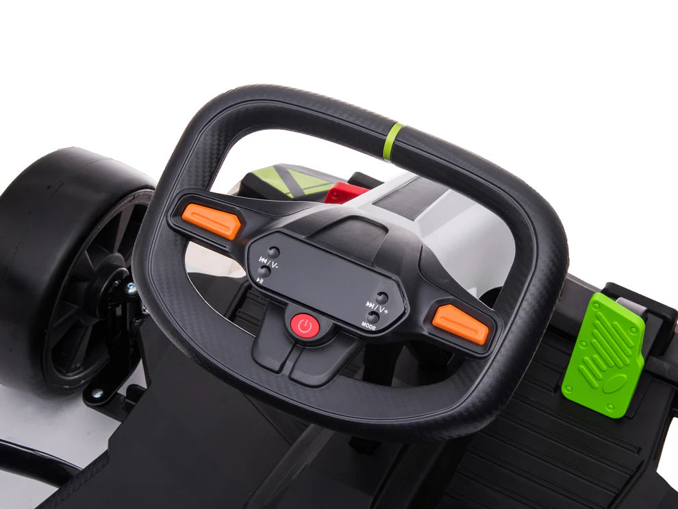 Go-Kart Eléctrico Infantil RIDINGTON Sonoma 24V con Función DRIFT – Color Blanco