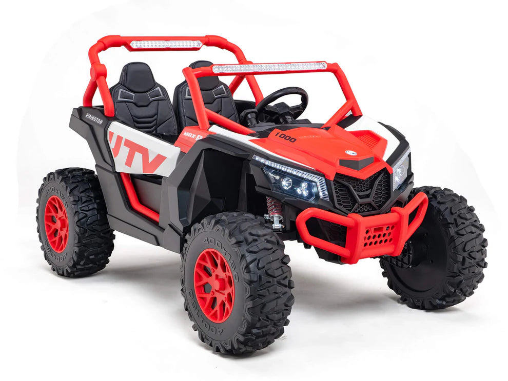 24V Ridington Max-R Buggy Todo Terreno 4x4 con Control Remoto – Rojo/Blanco