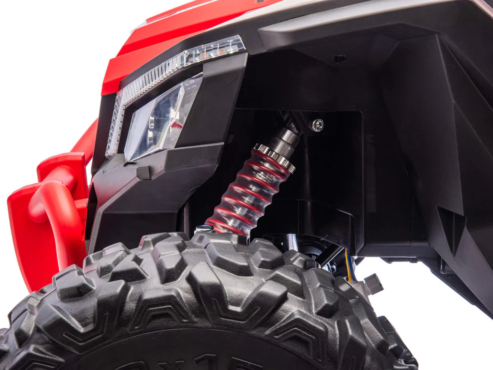 24V Ridington Max-R Buggy Todo Terreno 4x4 con Control Remoto – Rojo/Blanco