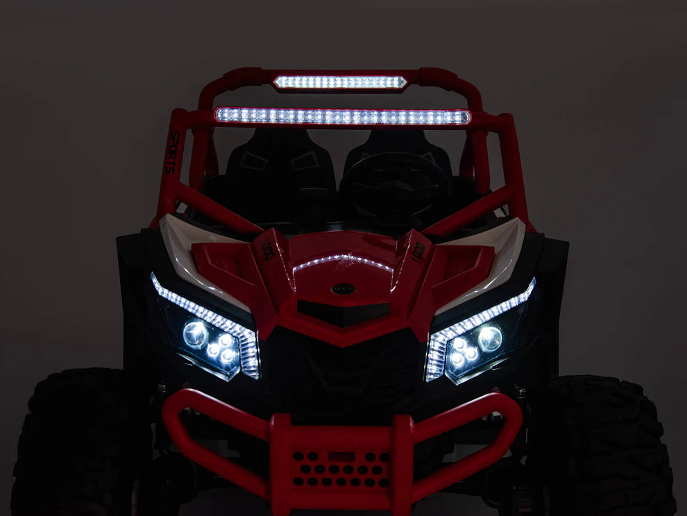 24V Ridington Max-R Buggy Todo Terreno 4x4 con Control Remoto – Rojo/Blanco