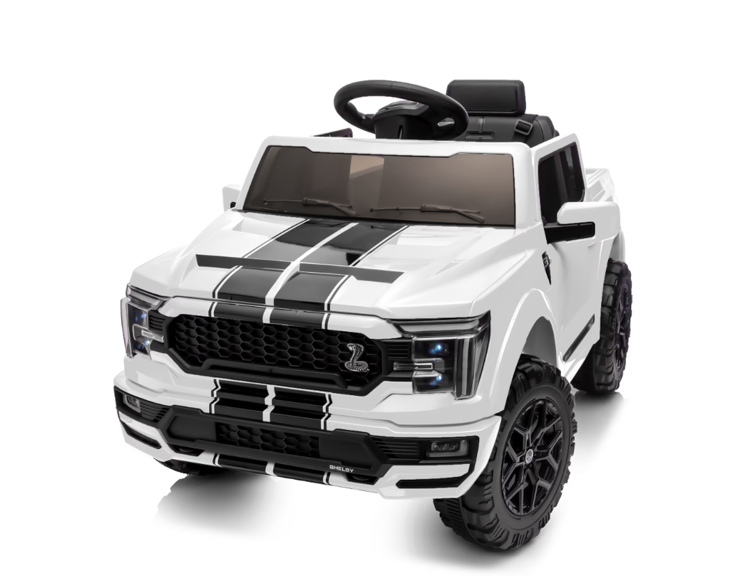Camioneta Eléctrica Ford Shelby F-150 24V para Niños - Motor 400W con Control Remoto Blanco