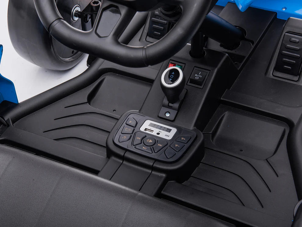 Go-Kart Eléctrico Infantil TREKCAR 24V con Función DRIFT Color Gris – Edición Estándar y Premium