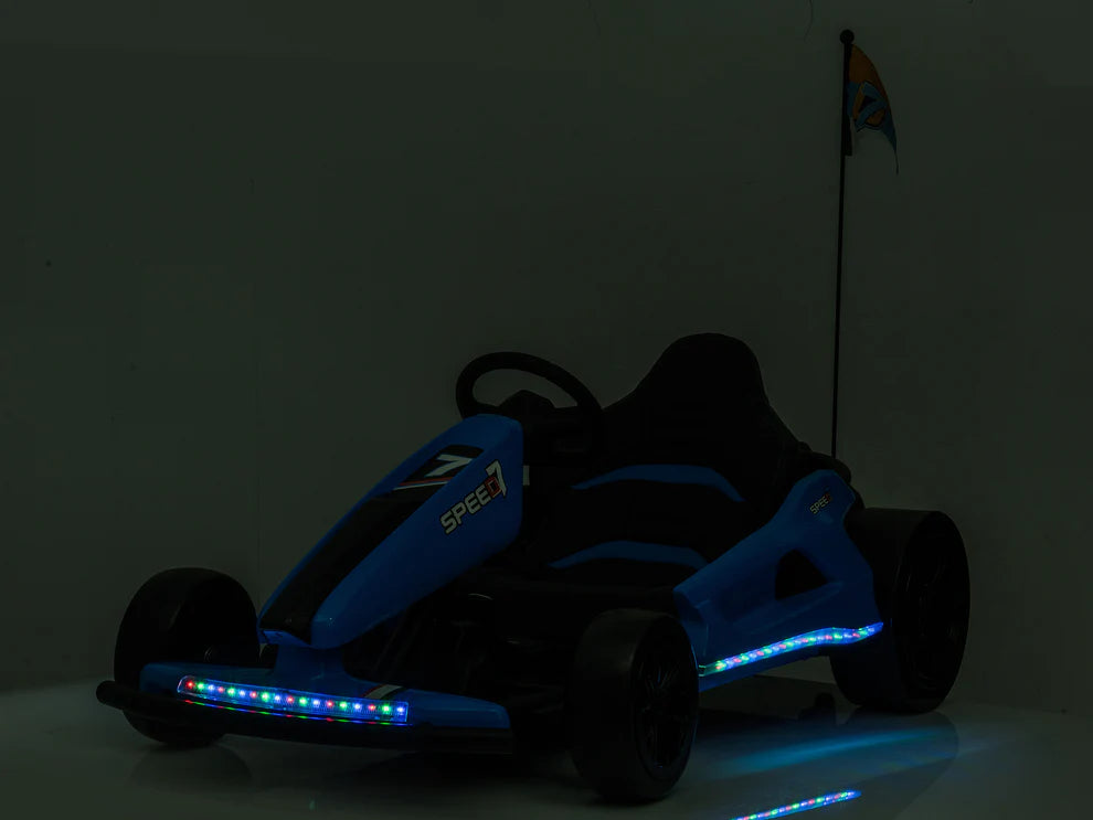 Go-Kart Eléctrico Infantil TREKCAR 24V con Función DRIFT Color Blanco – Edición Estándar y Premium
