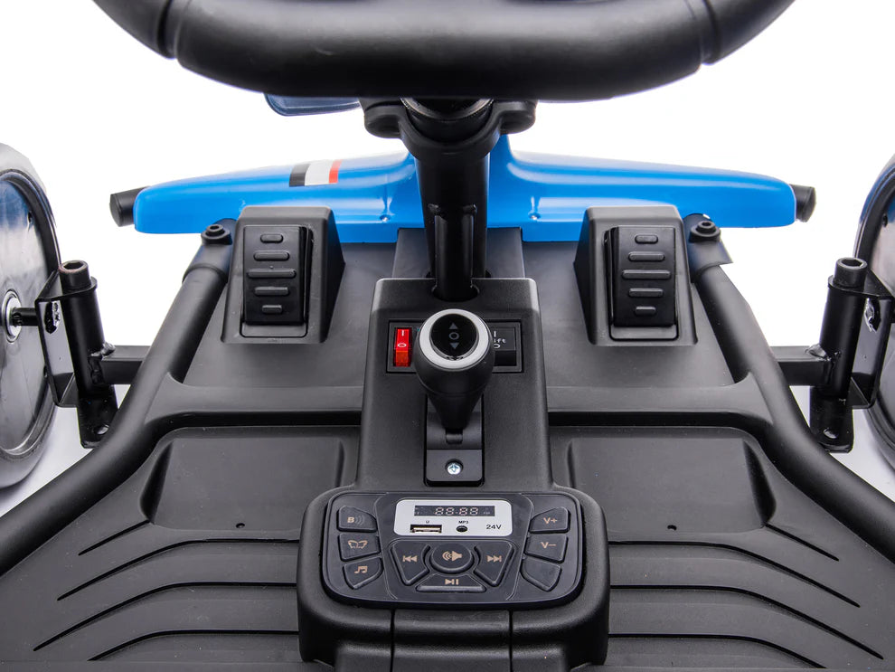 Go-Kart Eléctrico Infantil TREKCAR 24V con Función DRIFT Color Azul – Edición Estándar y Premium