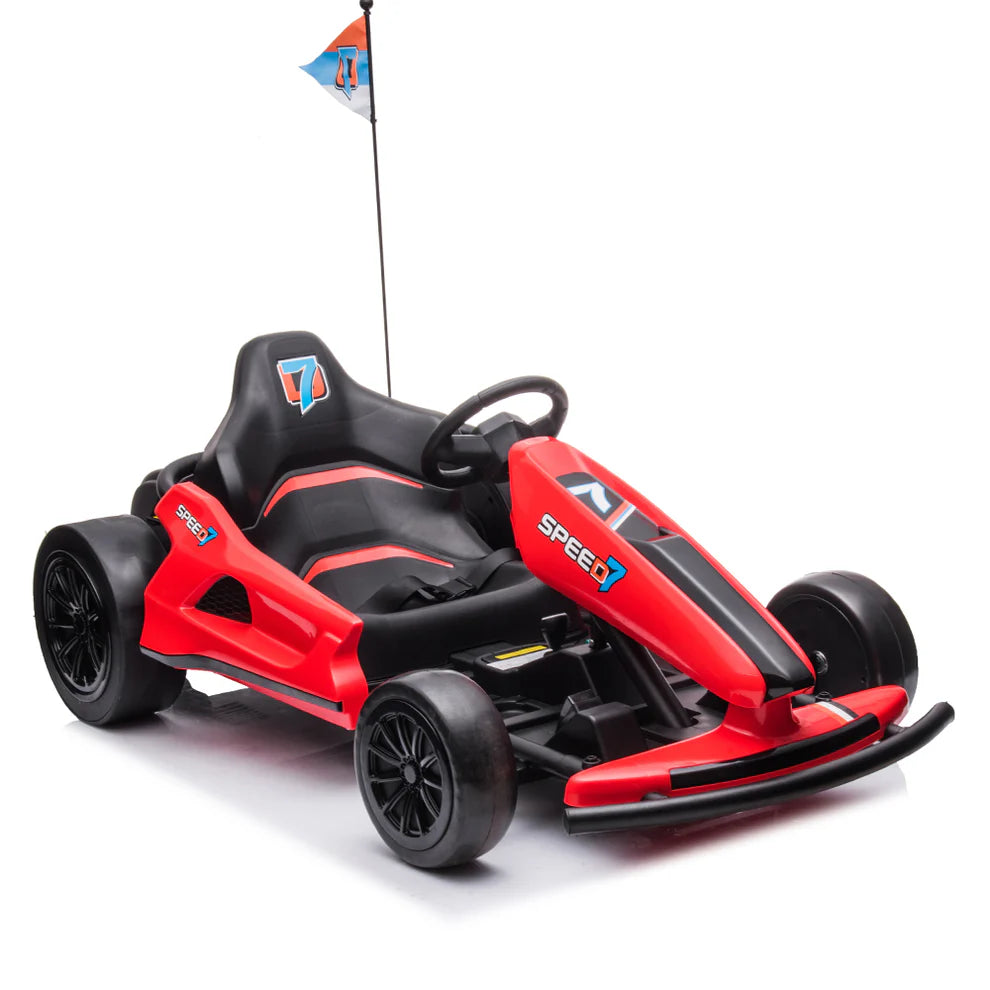 Go-Kart Eléctrico Infantil TREKCAR 24V con Función DRIFT Color Rojo – Edición Estándar y Premium