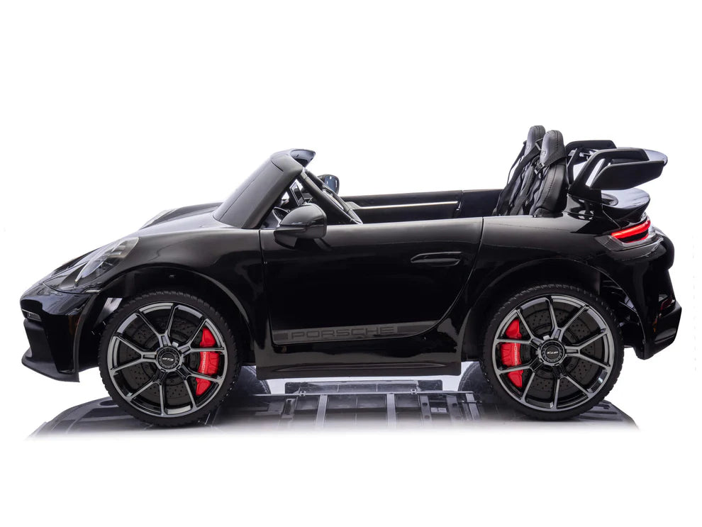 Carro Eléctrico Infantil Porsche 911 GT3 24V de 2 Plazas Negro – Edición Premium, LTD y PRO