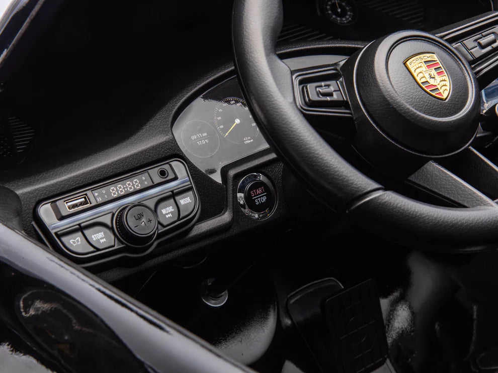 Carro Eléctrico Infantil Porsche 911 GT3 24V de 2 Plazas Negro – Edición Premium, LTD y PRO