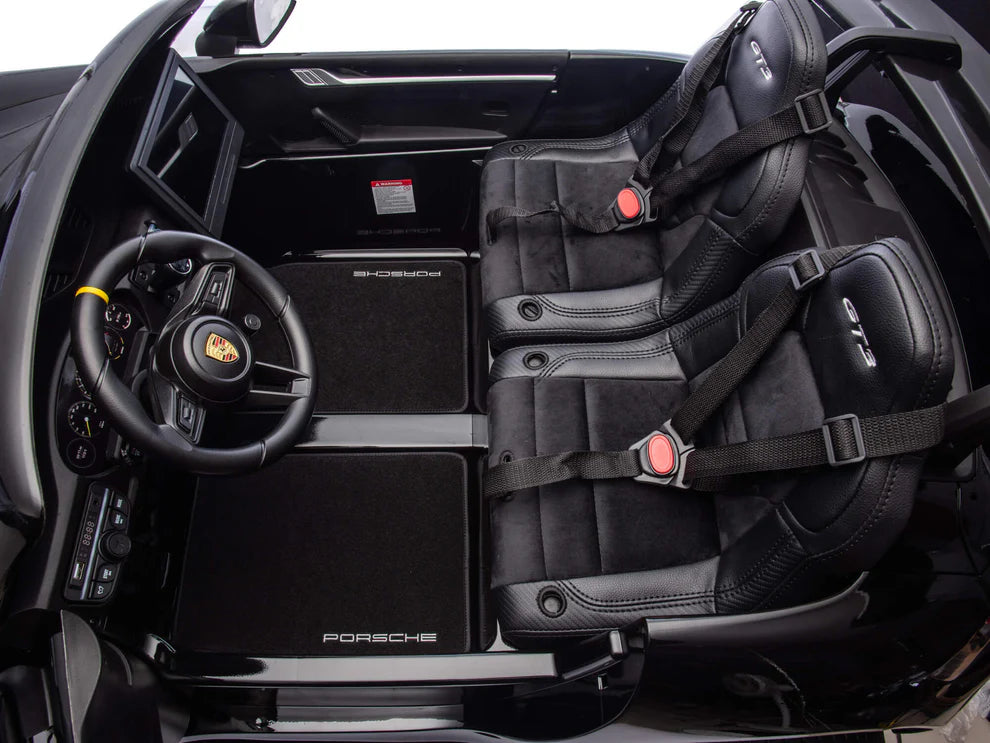 Carro Eléctrico Infantil Porsche 911 GT3 24V de 2 Plazas Negro – Edición Premium, LTD y PRO
