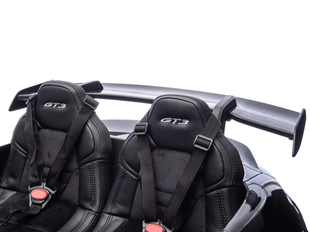 Carro Eléctrico Infantil Porsche 911 GT3 24V de 2 Plazas Negro – Edición Premium, LTD y PRO
