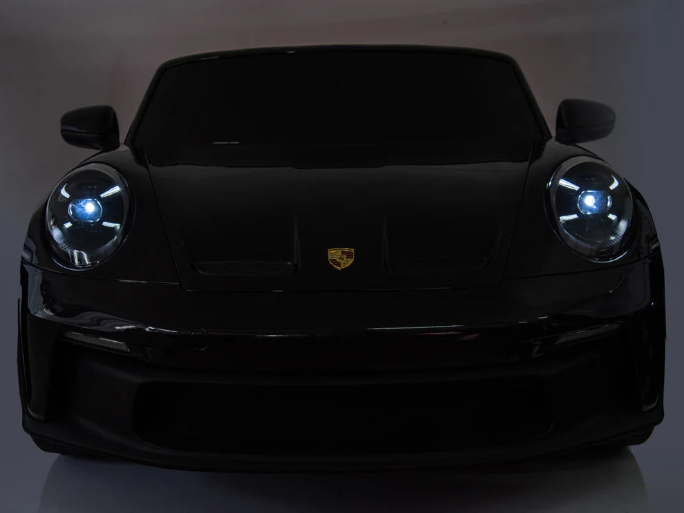 Carro Eléctrico Infantil Porsche 911 GT3 24V de 2 Plazas Negro – Edición Premium, LTD y PRO