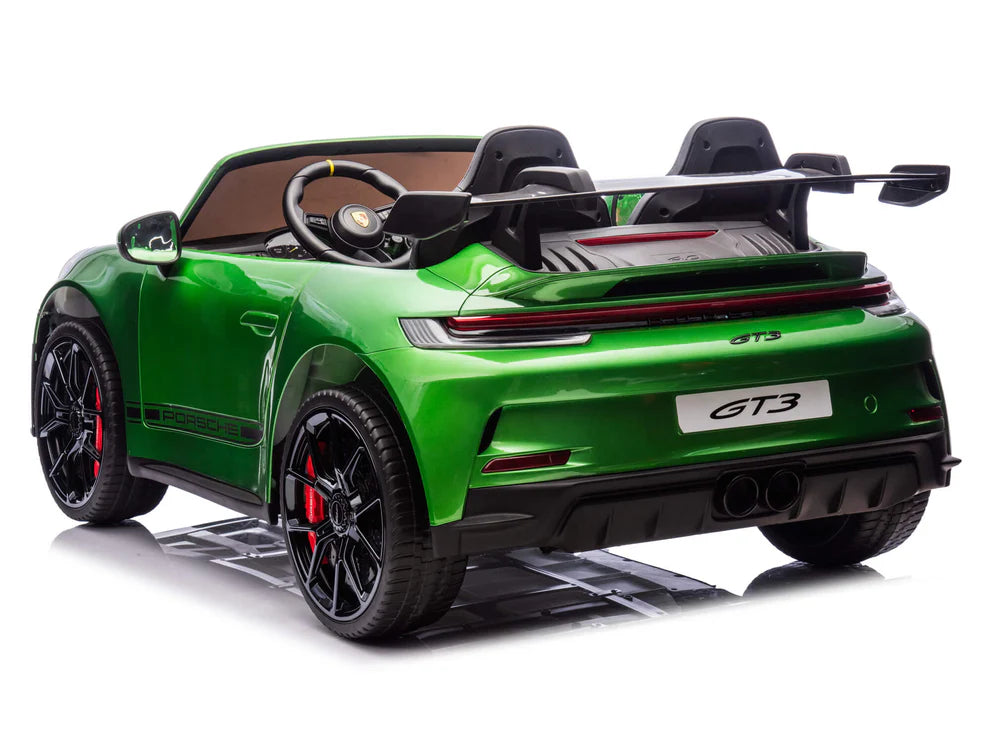 Carro Eléctrico Infantil Porsche 911 GT3 24V de 2 Plazas Verde – Edición Premium, LTD y PRO