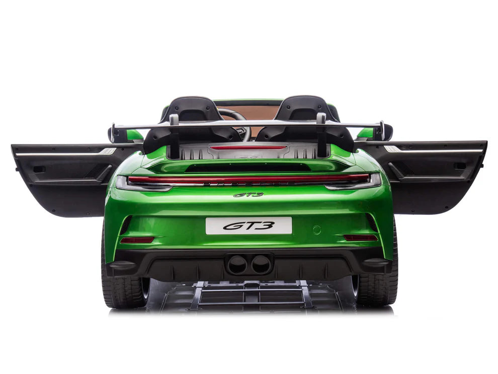 Carro Eléctrico Infantil Porsche 911 GT3 24V de 2 Plazas Verde – Edición Premium, LTD y PRO