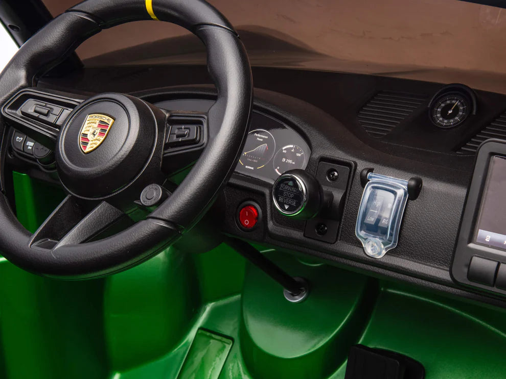 Carro Eléctrico Infantil Porsche 911 GT3 24V de 2 Plazas Verde – Edición Premium, LTD y PRO
