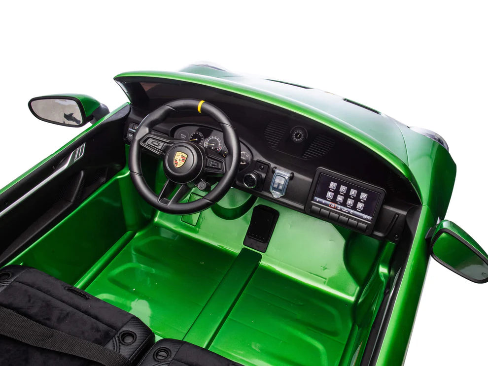 Carro Eléctrico Infantil Porsche 911 GT3 24V de 2 Plazas Verde – Edición Premium, LTD y PRO