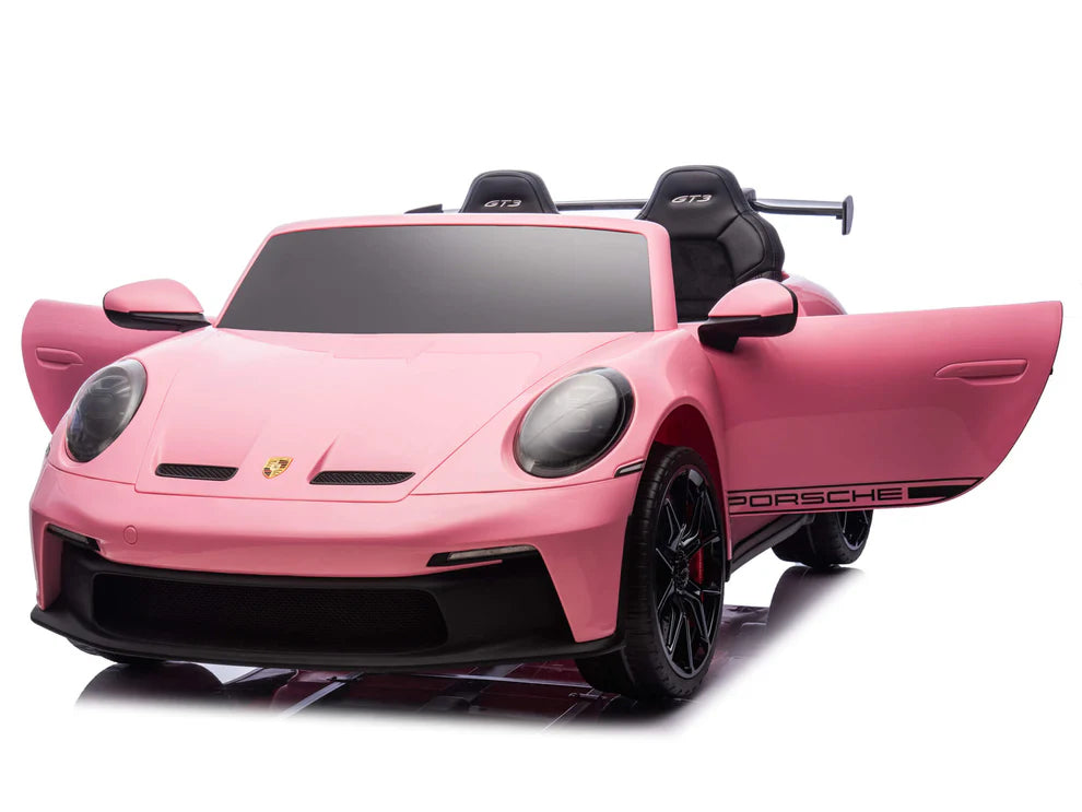 Carro Eléctrico Infantil Porsche 911 GT3 24V de 2 Plazas Rosa – Edición Premium, LTD y PRO