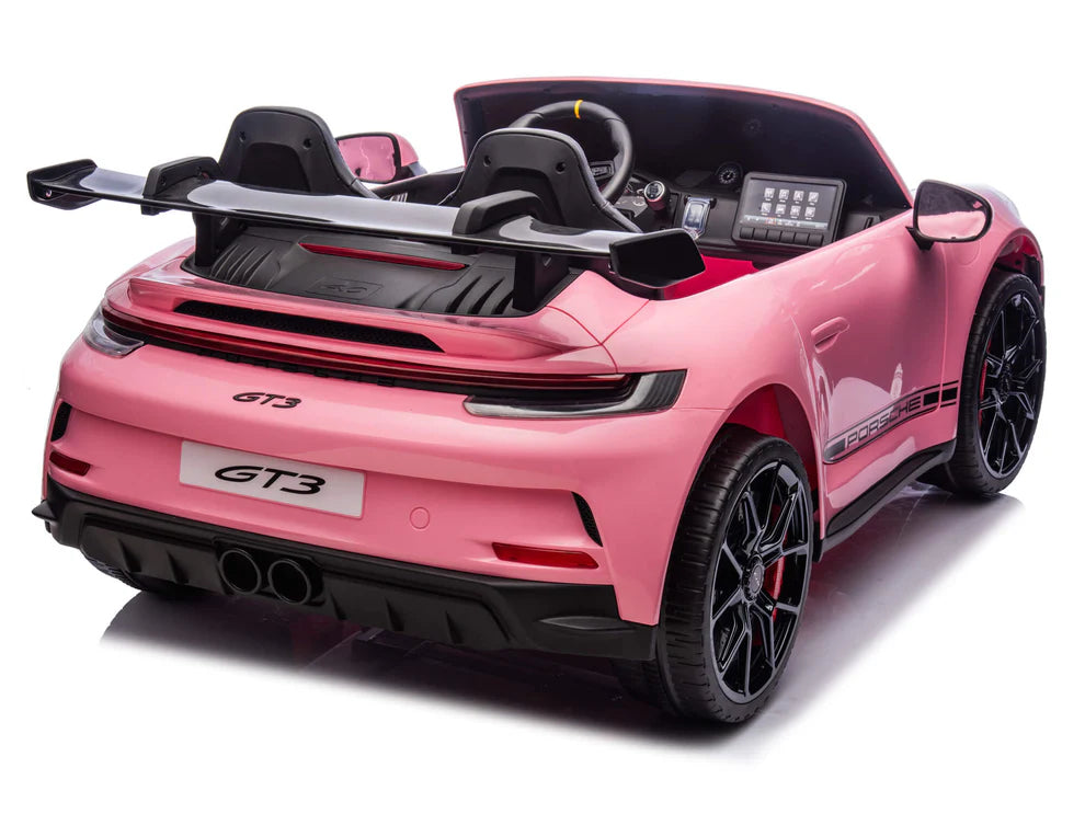 Carro Eléctrico Infantil Porsche 911 GT3 24V de 2 Plazas Rosa – Edición Premium, LTD y PRO