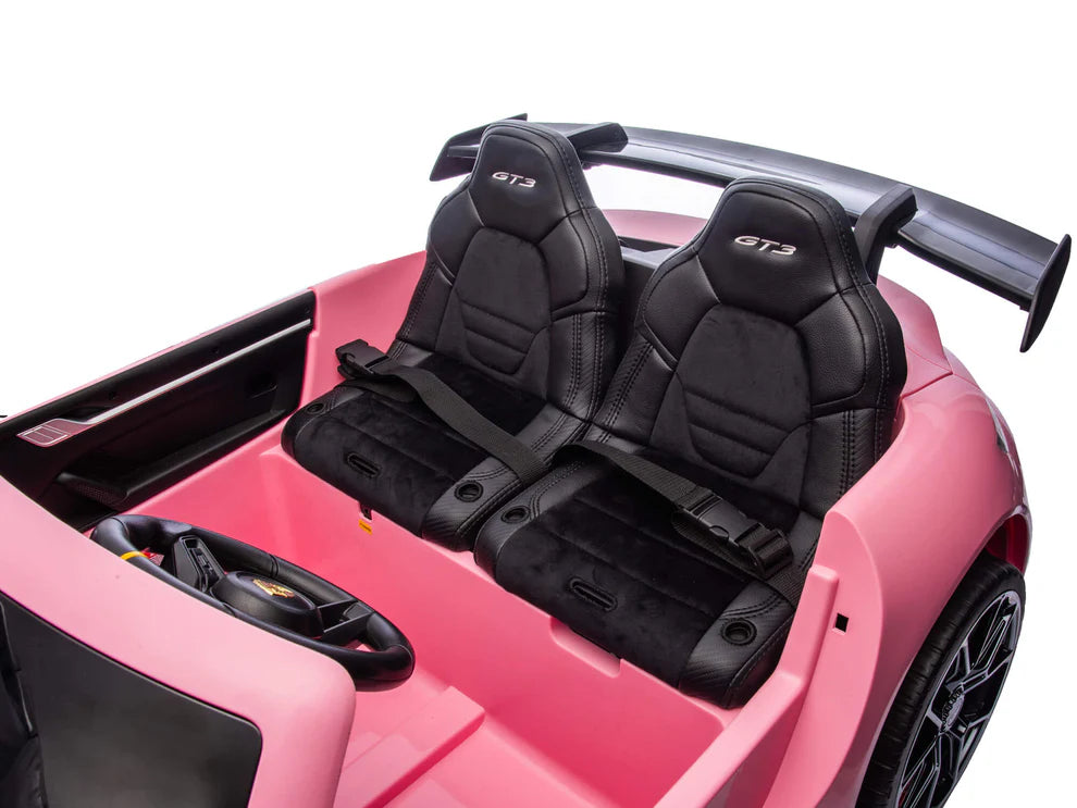 Carro Eléctrico Infantil Porsche 911 GT3 24V de 2 Plazas Rosa – Edición Premium, LTD y PRO