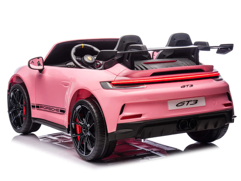 Carro Eléctrico Infantil Porsche 911 GT3 24V de 2 Plazas Rosa – Edición Premium, LTD y PRO