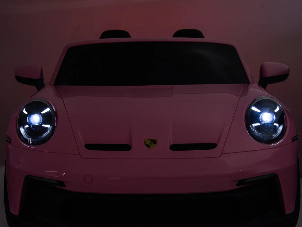 Carro Eléctrico Infantil Porsche 911 GT3 24V de 2 Plazas Rosa – Edición Premium, LTD y PRO