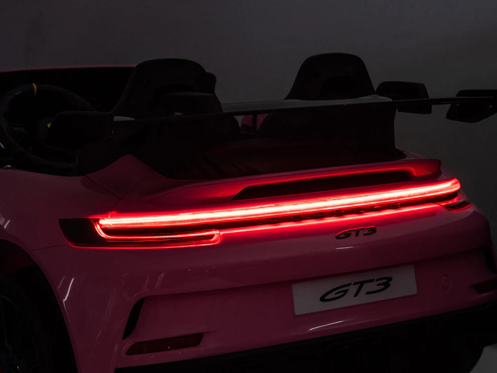 Carro Eléctrico Infantil Porsche 911 GT3 24V de 2 Plazas Rosa – Edición Premium, LTD y PRO