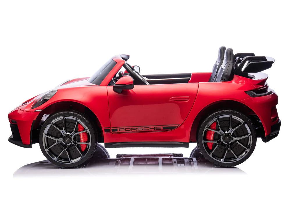 Carro Eléctrico Infantil Porsche 911 GT3 24V de 2 Plazas Rojo – Edición Premium, LTD y PRO