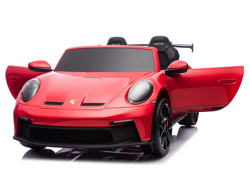 Carro Eléctrico Infantil Porsche 911 GT3 24V de 2 Plazas Rojo – Edición Premium, LTD y PRO