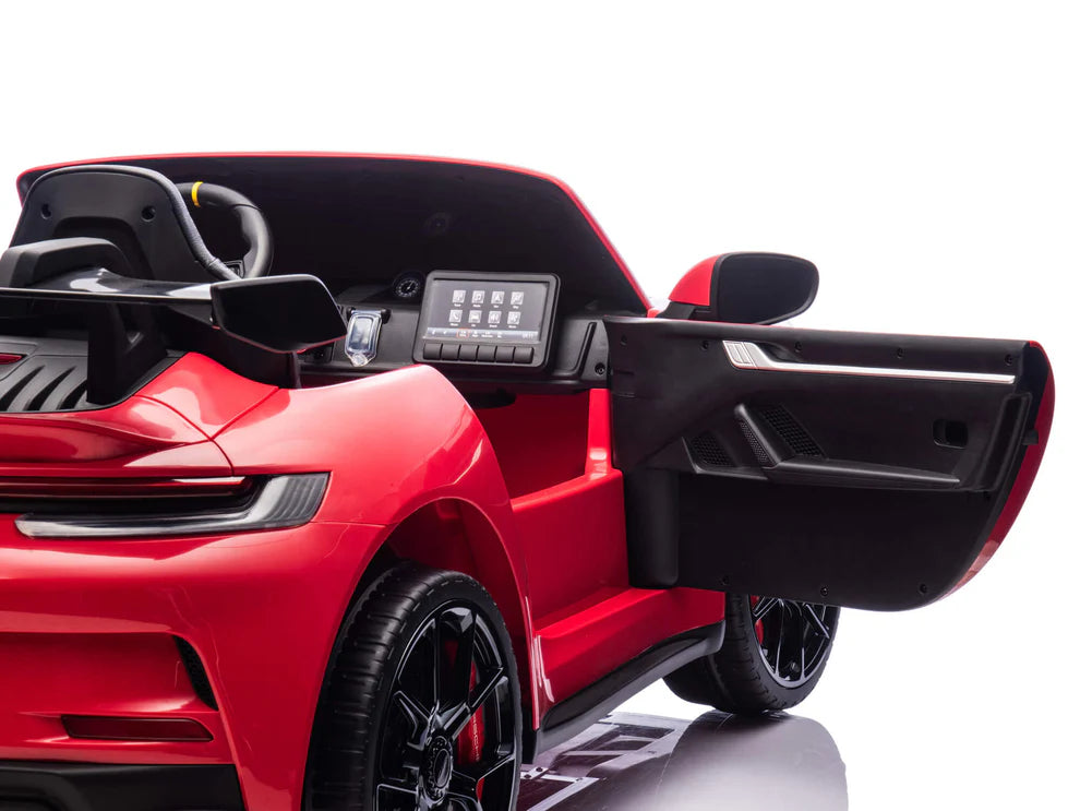 Carro Eléctrico Infantil Porsche 911 GT3 24V de 2 Plazas Rojo – Edición Premium, LTD y PRO