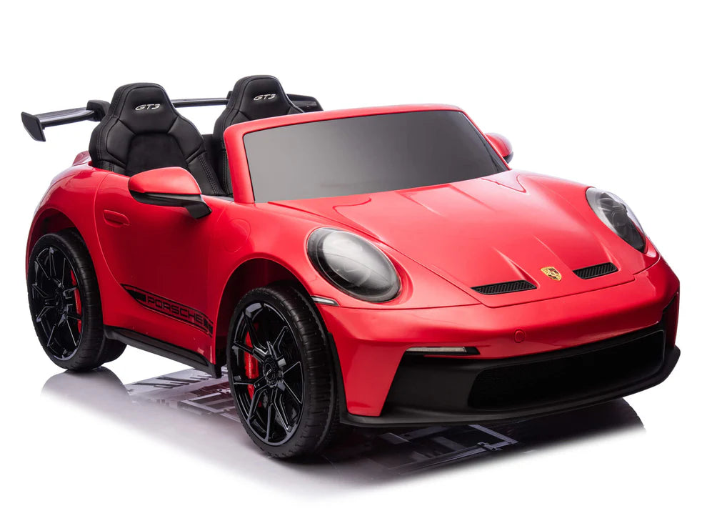 Carro Eléctrico Infantil Porsche 911 GT3 24V de 2 Plazas Rojo – Edición Premium, LTD y PRO