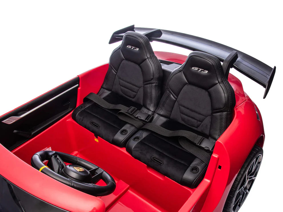 Carro Eléctrico Infantil Porsche 911 GT3 24V de 2 Plazas Rojo – Edición Premium, LTD y PRO