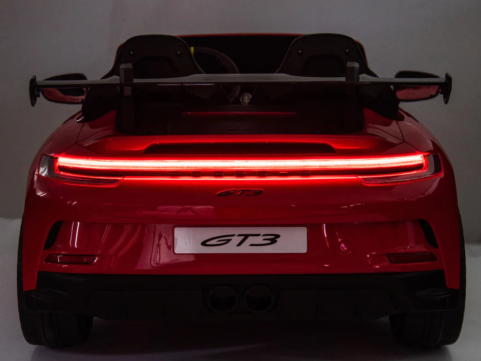 Carro Eléctrico Infantil Porsche 911 GT3 24V de 2 Plazas Rojo – Edición Premium, LTD y PRO