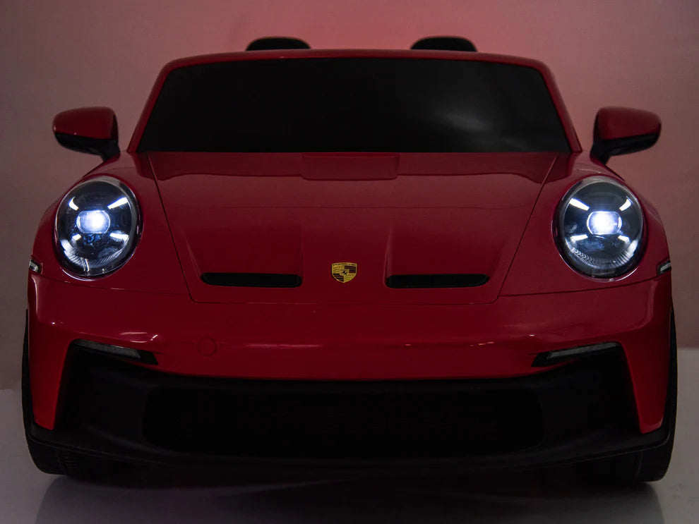Carro Eléctrico Infantil Porsche 911 GT3 24V de 2 Plazas Rojo – Edición Premium, LTD y PRO