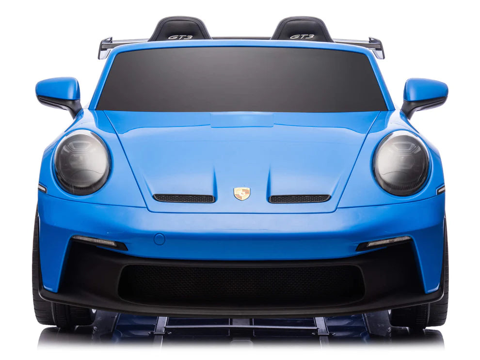 Carro Eléctrico Infantil Porsche 911 GT3 24V de 2 Plazas Azul – Edición Premium, LTD y PRO