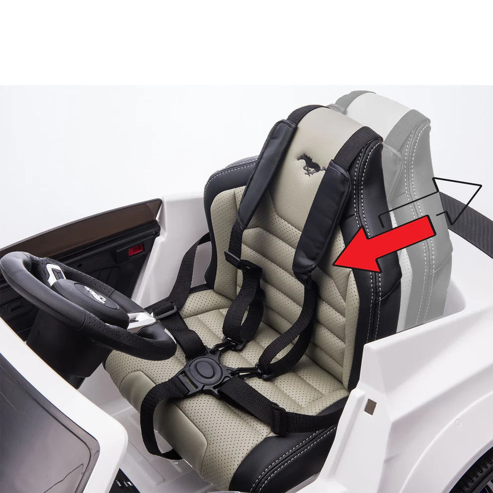 Carro Eléctrico Infantil Ford Mustang GT Custom Edition 24V con Control Remoto Gris– Edición de Premium