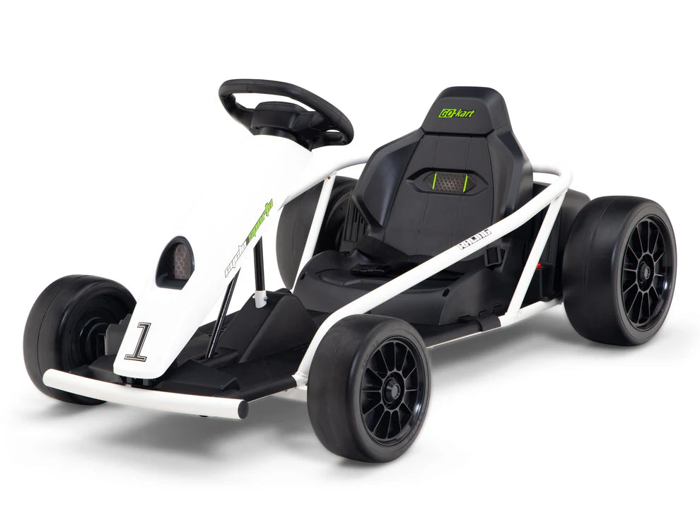 Go-Kart Eléctrico Infantil RIDINGTON 24V con Función DRIFT – Color Blanco