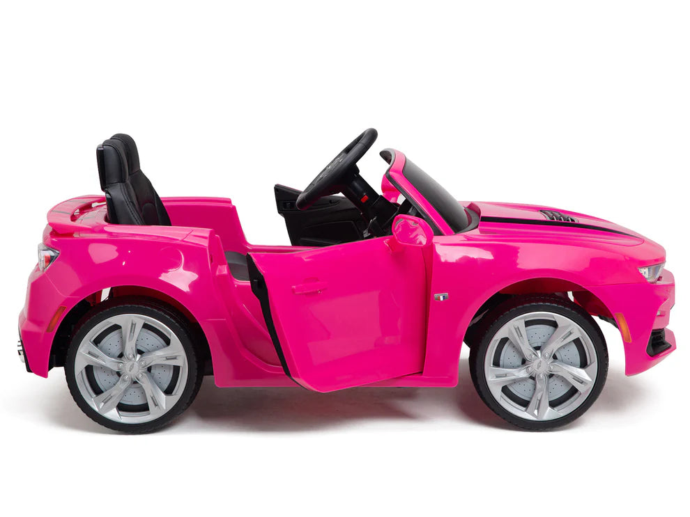 Carro Eléctrico Infantil Chevrolet Camaro 2SS 12V con Control Remoto Rosa – Edición Estándar y Premium