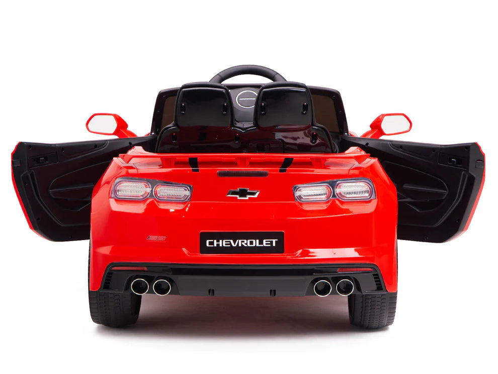 Carro Eléctrico Infantil Chevrolet Camaro 2SS 12V con Control Remoto Rojo – Edición Estándar y Premium